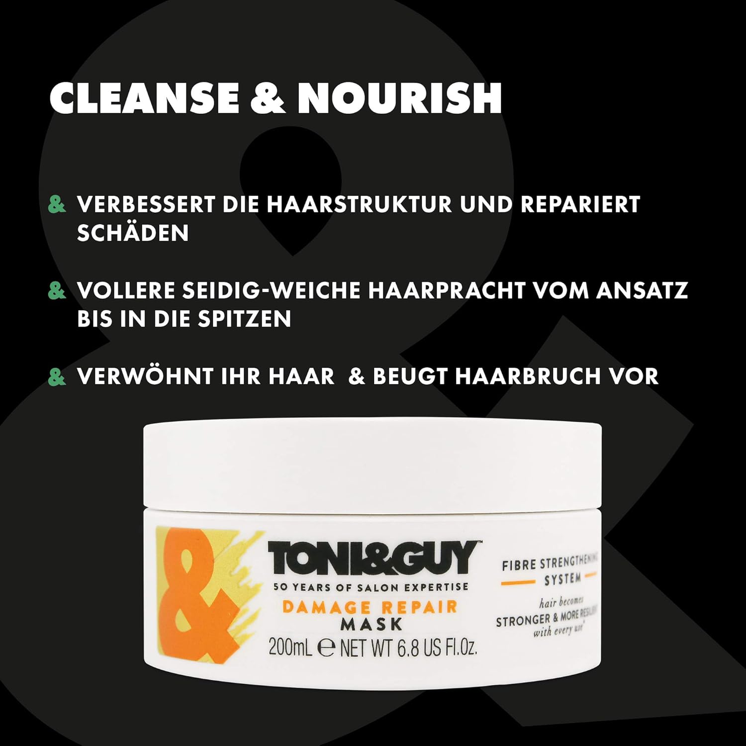 Toni & Guy Damage Repair Mask for Intense Reconstruction Unisex 6.8 Ounce, Multicolor, 200 ml (Pack of 1) - Image 4