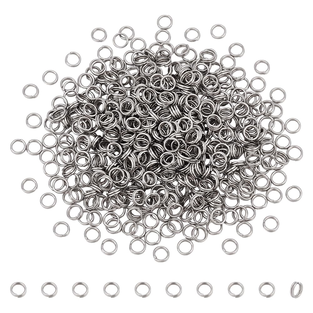 UNICRAFTALE 500Pcs 4mm Stainless Steel Split Jump Rings Double Loops Jump Rings Mini Key Rings Small Metal Connectors Rings for Keychains Jewelry Necklaces Bracelets Earrings