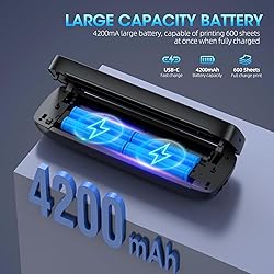 GUTHERREN Portable Thermal Printer, Wireless