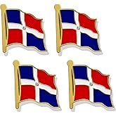 stidsds Dominican Flag Pin - Dominican Flags Pins Lapel Dominican Flag Enamel Lapel Pin Men Women Suit & Waving Patriotic Metal Badge Souvenir Hat Backpacks Decoration(4 Pack)