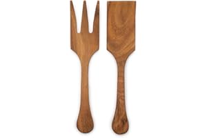 Ironwood Gourmet Salad Servers, Extra Large Acacia Wood Salad Utensil Set
