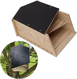 MUNEFE Bat House Kit Wooden Double Chamber Bat Box Shelter Handcrafted Outdoor view 8