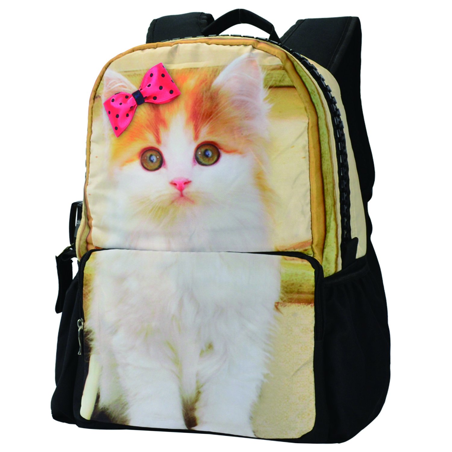 Mochila escolar cremallera muchos bolsillos diseño de animal