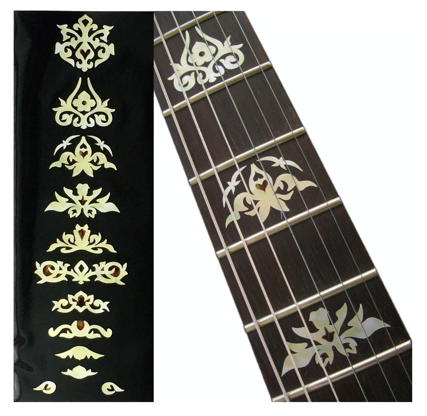 Inlaystickers Fret Markers for Guitars & Bass - Garcia Deluxe - White Pearl