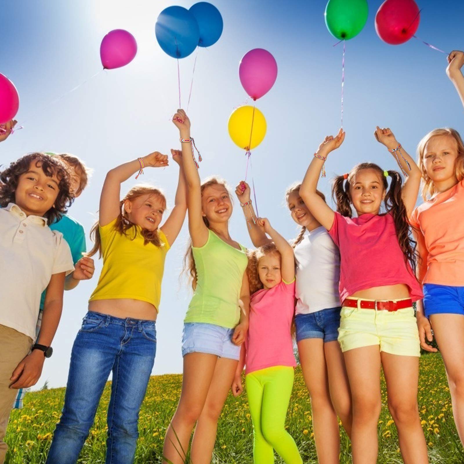 Matogle 8pcs Wrist Woven Bracelets Nepal Braided Bracelet Handmade Friendship Bracelets in Multi Colors for Girl Women Teenagers