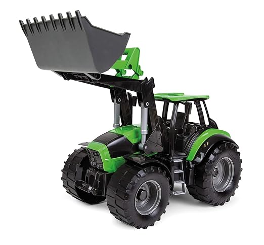 Lena 04603 - Worxx Traktor Modell Deutz-Fahr Agrotron 7250 TTV mit Frontlader, ca. 45 cm, Landwirtschaft Spielfahrzeug für Ki