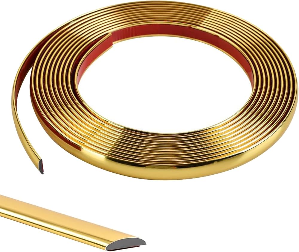 Zayejod 20M White Flexible Moulding Trim 12MM Self-Adhesive Peel & Stick