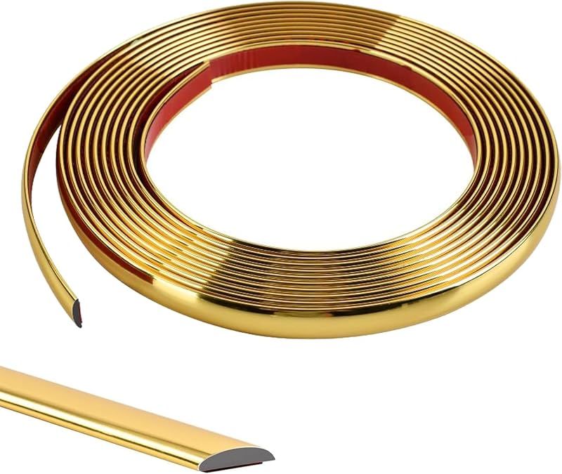 Zayejod 20M White Flexible Moulding Trim 12MM Self-Adhesive Peel & Stick
