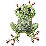HOLLP Frog Rhinestone Brooch Pins for Women Girls Natural Insect Animal Lovely Pins Frog Lover Gift