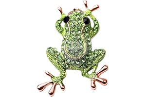 HOLLP Frog Rhinestone Brooch Pins for Women Girls Natural Insect Animal lovely Pins Frog Lover Gift