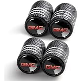 Tire Valve Stem Caps for GMC Series Metal Car Wheel Air caps Auto Valve Stem Caps Accessories 4 Pcs Black