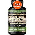 Gade Nutrition Ashwagandha with Maca Root, Horny Goat Weed, Turkesterone Supplement, Tribulus Terrestris, Panax Ginseng | 90 Vegetable Capsules for Energy, Stamina, Performance. | Made in USA