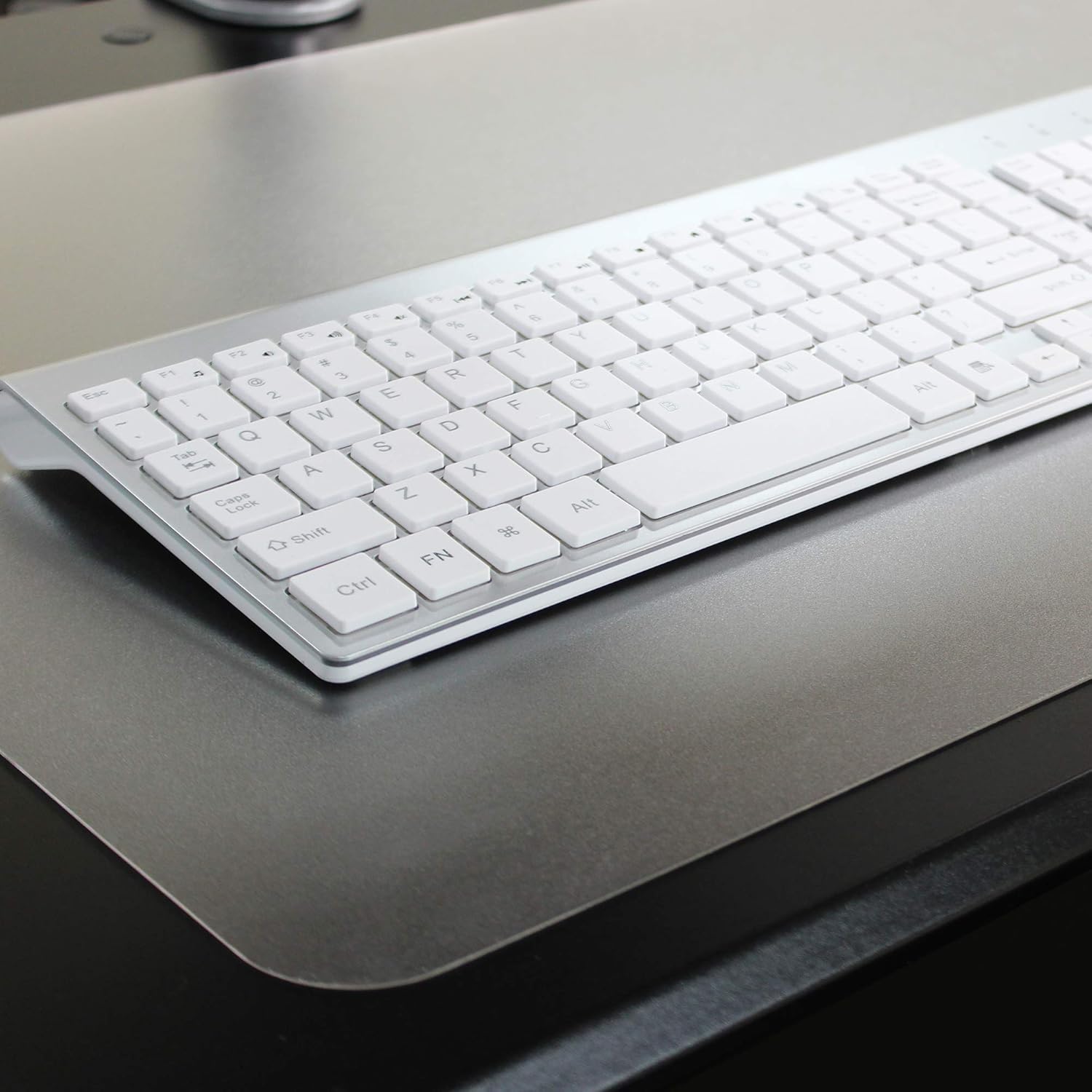Floortex Desktex Polycarbonate Anti-Slip Desk Pad Protection Mat 19" x 24", Clear (FPDE1924RA) : Office Desk Pads And Blotters : Office Products