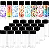 YEXEXINM 28 Pcs Empty Plastic Sensory Bottles with Lids, 10 oz/ 300 ml Leakproof Clear Reusable Bottles for Sensory Crafts Classroom Handmade Party Supply