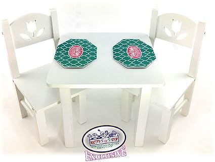 Buy 18 Inch Doll Furniture Wooden Table And Chairs Set 18