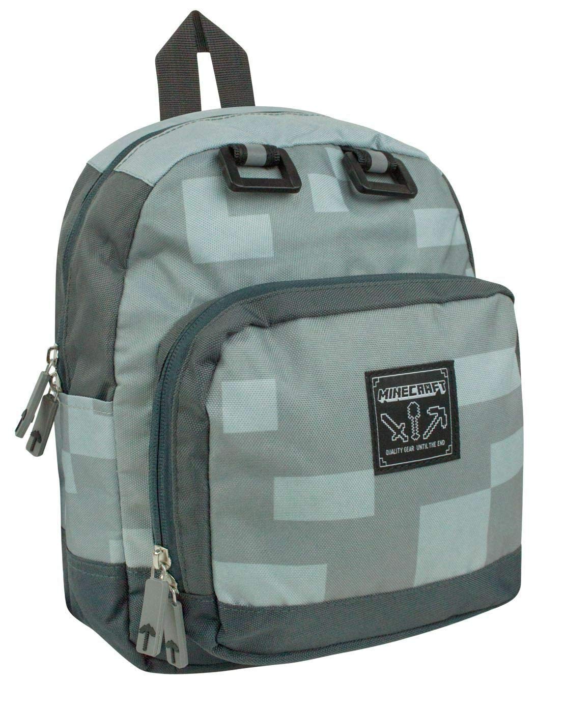 Minecraft Mens Minecraft Miner Mini Backpack Backpacks - Gray -