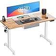 MXtark Electric Height Adjustable Standing Desk, Height Adjustable Ergonomic Desk,Splice Board Desk, Stand Up Desk Workstation,Computer Table 55 Rustic Br - View #4