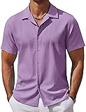 COOFANDY Mens Beach Shirts Short Sleeve Casual