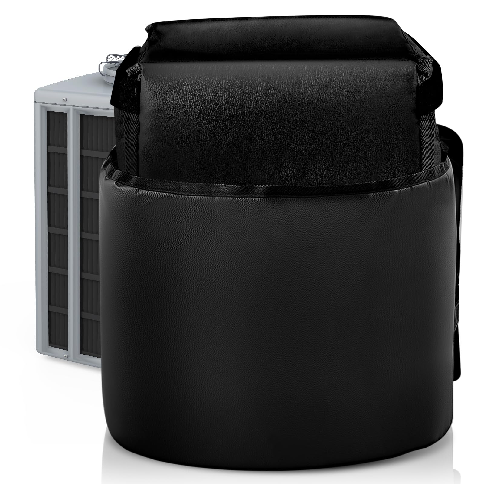 Photo 1 of Pangda Air Conditioner Compressor Sound Blanket 12 x 12 x 19 Inches Black Heavy Duty Ac Compressor Sound Blanket for Insulation Noise Reduction and Protection from Rain