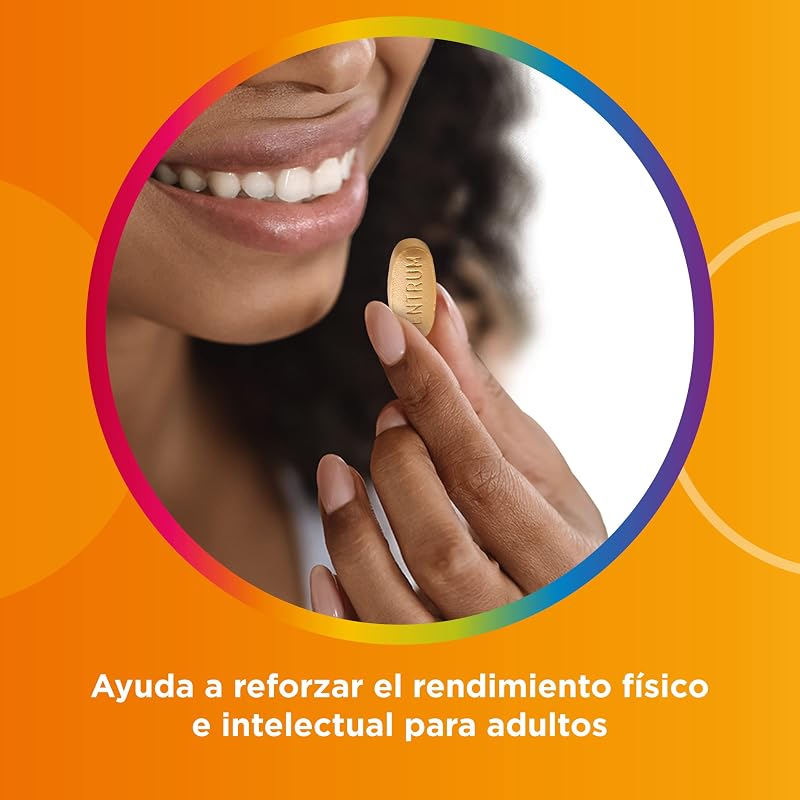 Multicentrum plus suplemento alimentar multivitamínico e multimineral com ginseng e ginkgo biloba para adultos, sem glúten, 30 comprimidos