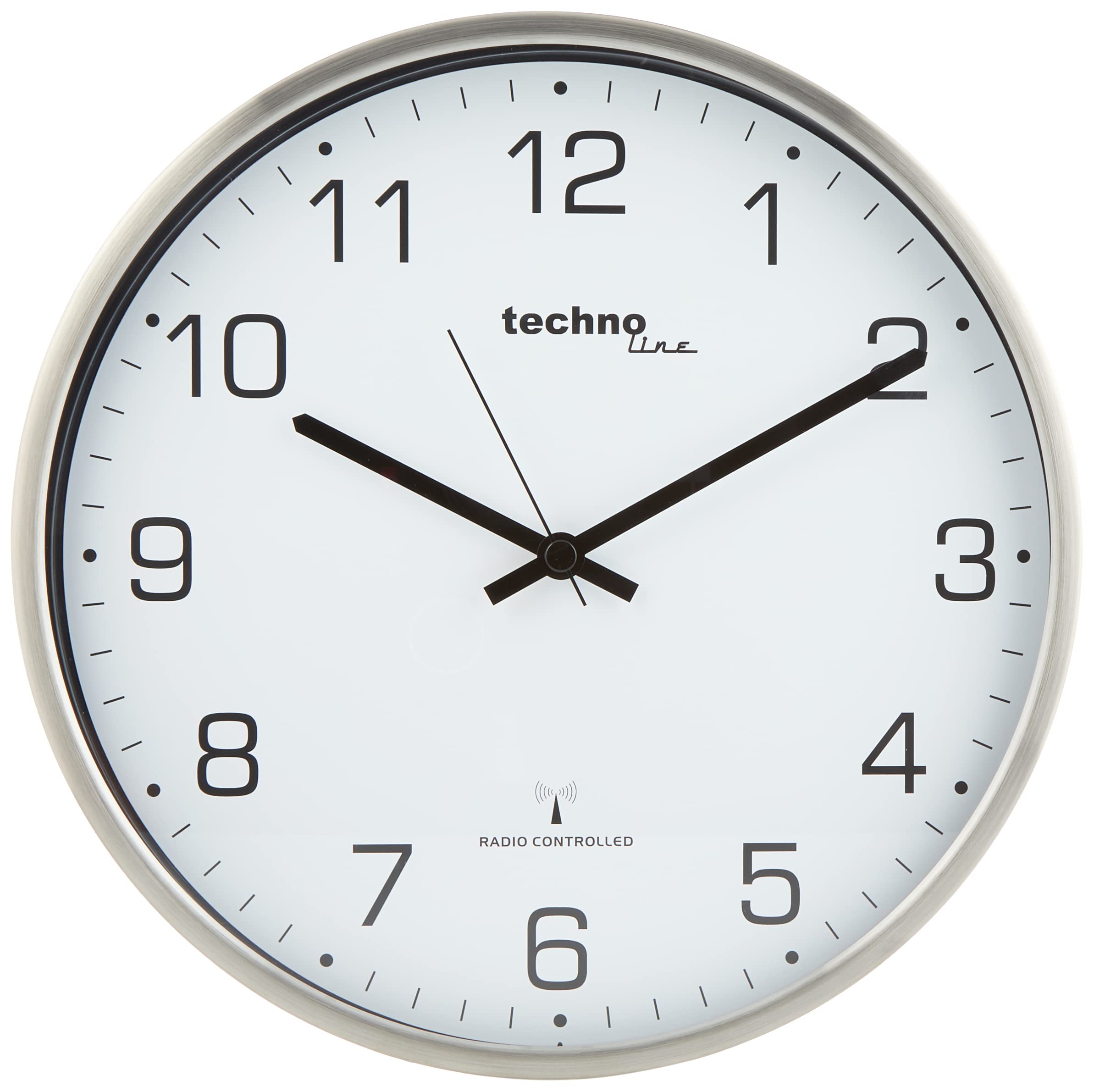 Technoline WT 8900 Radio Wall Clock Metallic
