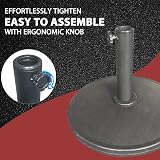 RAM ONLINE 10kg Concrete Round Parasol Base Weight Stand Patio Outdoor Black view 5