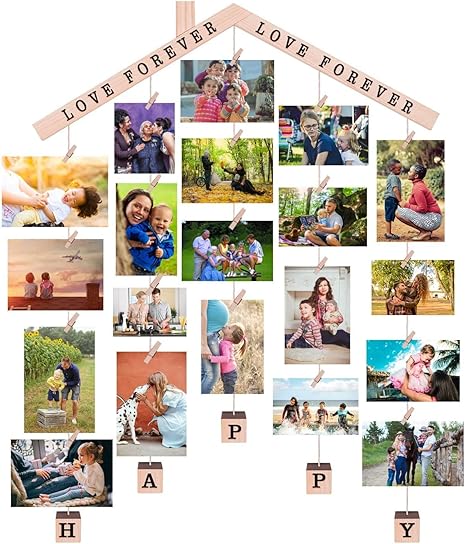 Amazon Com Chalet Photo Frame Hanging Photo Display Wall Clip Photo Holder Diy Picture Photo Frame Collage Includes 5 Hemp Rope And 28 Wood Clips Amazon Com Chalet Photo Frame Hanging Photo Display Wall Clip Photo Holder Diy Picture Photo Frame Collage Includes 5 Hemp Rope And 28 Wood Clips