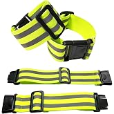 Teiulon 4-Pack Adjustable Reflective Armbands &amp; Belts | High-Visibility Safety Gear, For Running, Cycling &amp; Night Walking, Reflective Wrist, Ankle Bands, For Kids &amp; Adults