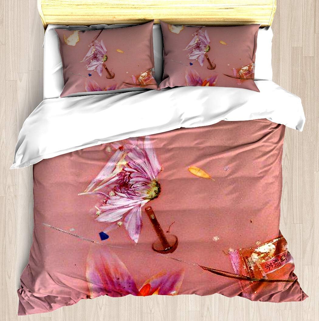 SINOVAL Harry Styles - Floral Pattern Full King/Cal-King Brushed Microfiber 1 Duvet Cover 2 Pillow Shams Zipper Closure