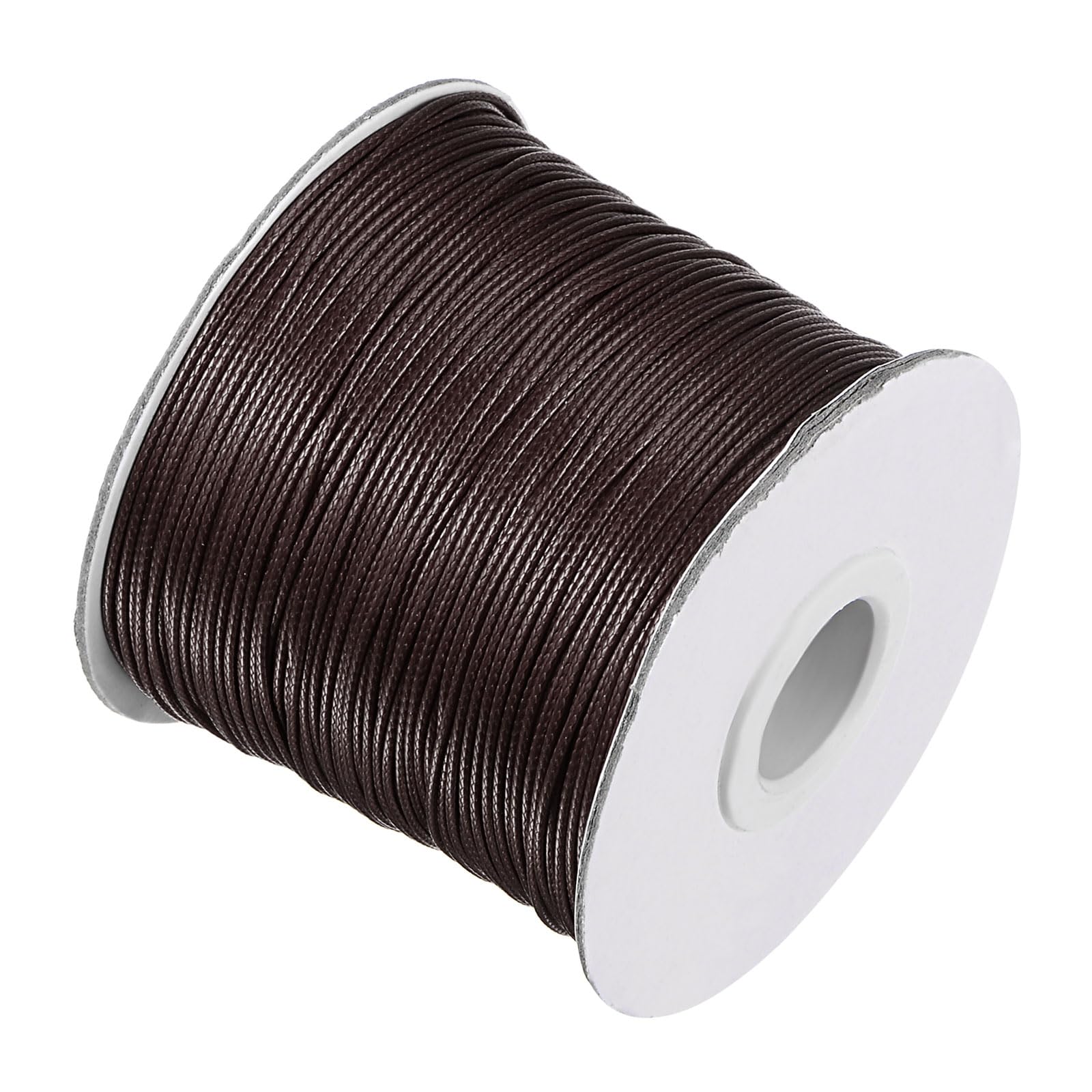 CoCud Waxed Polyester String Cord, 173 Yards 159m Length 0.8mm Dia, Soft Smooth Beading Thread Dark Brown - (Applications: for DIY Craft)