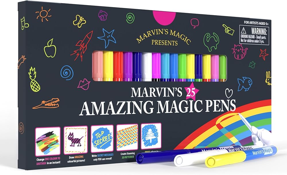 Marvin's Magic 25 Colour Changing 3D Pens Kids Mess Free Art Kit