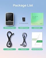 YOTON MP3 Player Bluetooth 5.2 64GB Expandable Mini Clip FM Radio White view 6