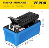 VEVOR Air Hydraulic Pump 10,000 PSI 0.8L Foot Actuated Treadle Pump view 7