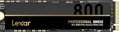 Lexar NM800 1TB M.2 2280 PCIe Gen4x4 NVMe SSD 7400MB/s Read Gamers