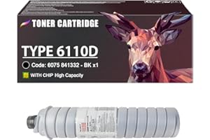 Type 6110D 6075 Toner Cartridge Compatible for Ricoh Type 6110D 6075 841332 Toner Cartridges Work for Ricoh 1060 1075 2051 20