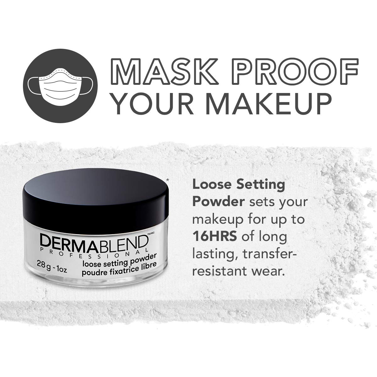 Dermablend Loose Setting Powder, Translucent Powder for Face Makeup, Mattifying Finish and Shine Control, 1oz: Premium Beauty