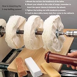 Wood Working 3-Step Lathe Buffing System 16" #2MT