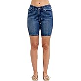 Judy Blue Mid Rise Dark Wash Bermuda Shorts