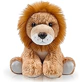 Hideekoog Lion Stuffed Animal Toys, 8.5 Inch Soft and Cuddly Lion Plush Animals Toy, Cute and Realistic Animals Gifts for Boys and Girls Toy for Toddlers 1-3