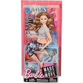 Barbie Made to Move Dolls with 22 Joints and Yoga Clothes, Floral, Pleach