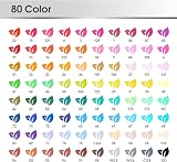 Vallteng 80 Colors Graphic Marker Twin Marker Pen Art Set with Case view 7