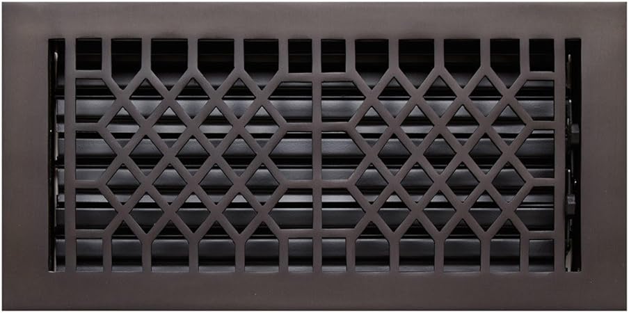 Naiture 4 X 8 Solid Brass Floor Register Antique Style Oil