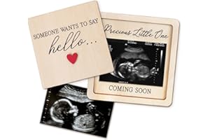 HANGWOOUS Pregnancy Announcement For Grandma, Grandparents - Ultrasound Picture Frame Surprise Box - Baby Announcement Sign - Baby Coming Soon Announcement - Pregnancy Reveal to Husband, Friends, Auntie, Uncle