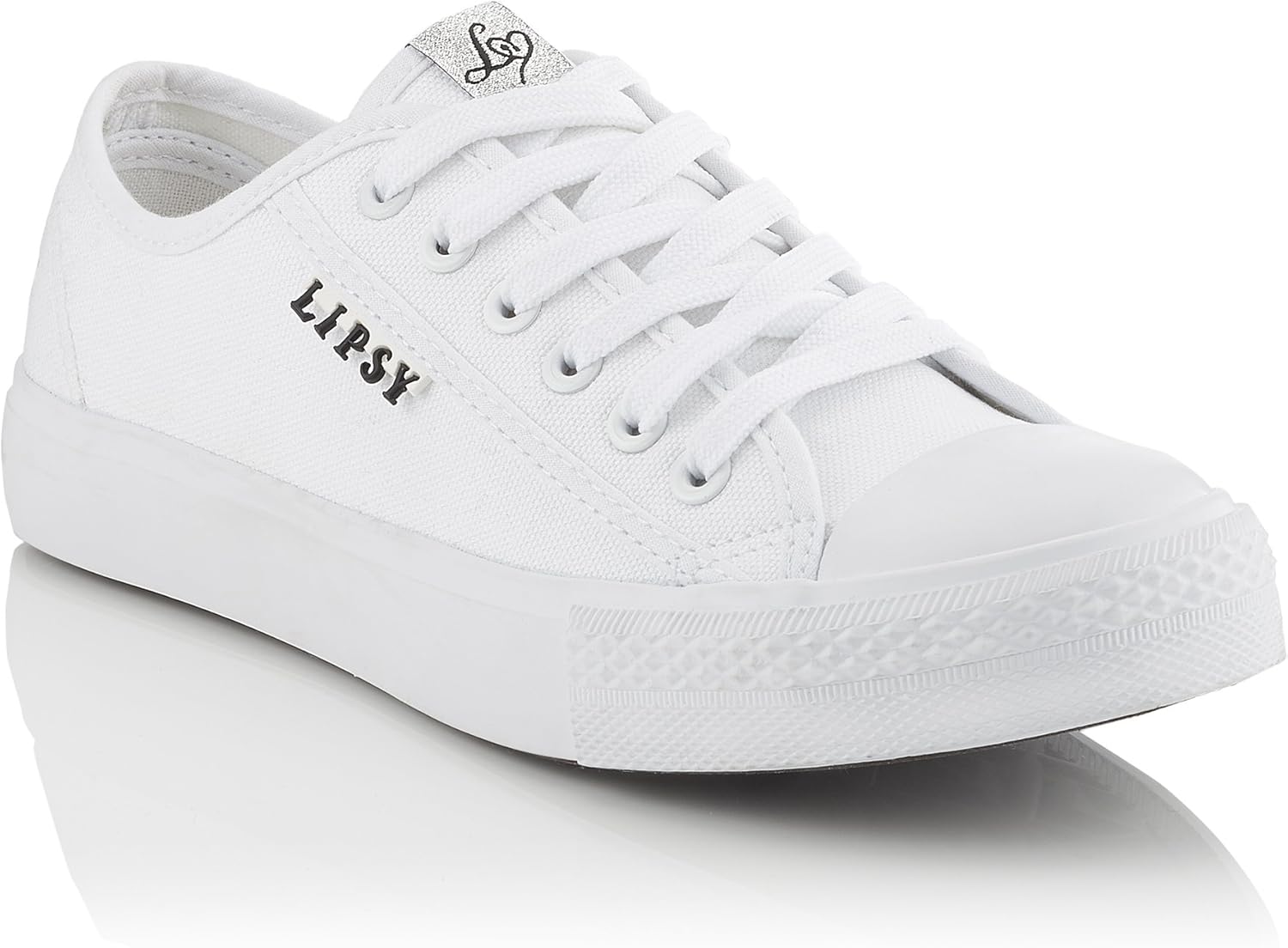 lipsy low top canvas trainer