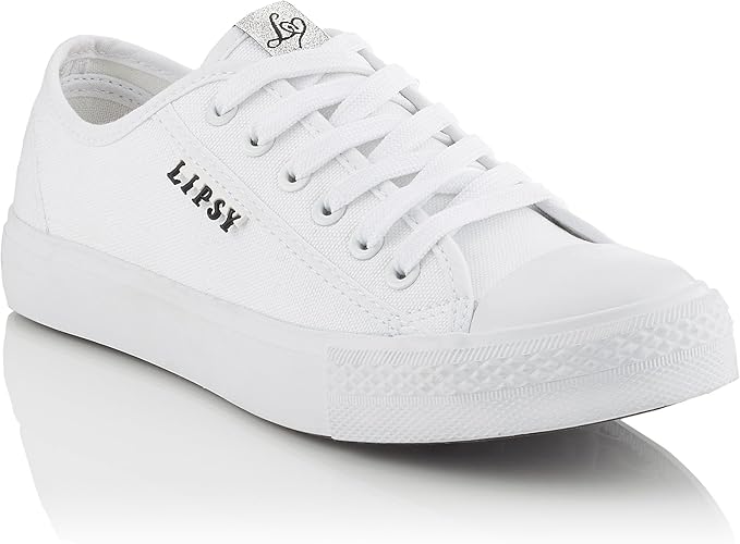 lipsy low top canvas trainer