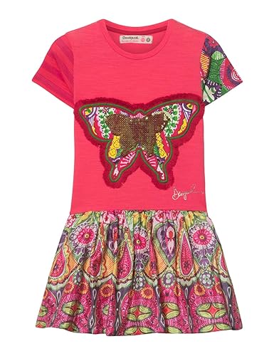 Desigual Mädchen Kleid Girl Knit Dress Short Sleeve (Vest_Albany)