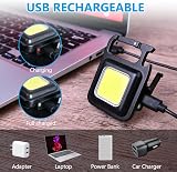 URAQT 1000 Lumen Rechargeable COB Keychain Flashlight Mini LED Torch 4 Modes view 5