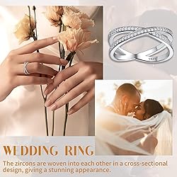 Suplight 925 Sterling Silver Rings Wedding Bands
