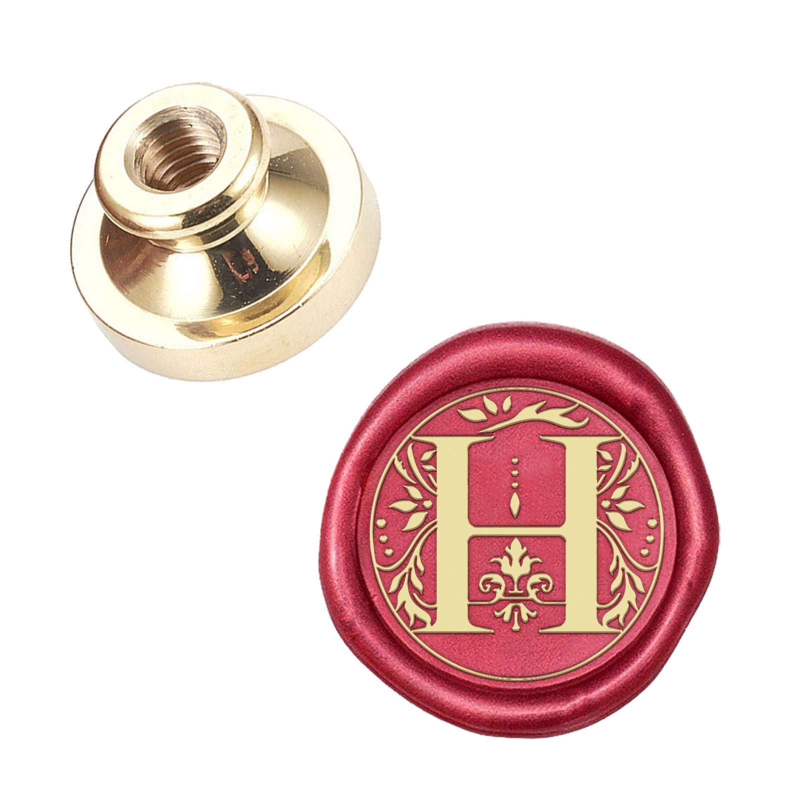 CRASPIRE Wax Seal Stamp Head Letter H Removable Sealing Brass Stamp Head for Creative Gift Envelopes Invitations Cards Decoration