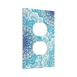 Tewujay Decorative Outlet Cover 1 Gang Blue Vintage